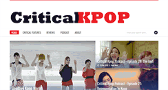 Desktop Screenshot of criticalkpop.com