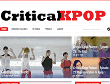 Tablet Screenshot of criticalkpop.com